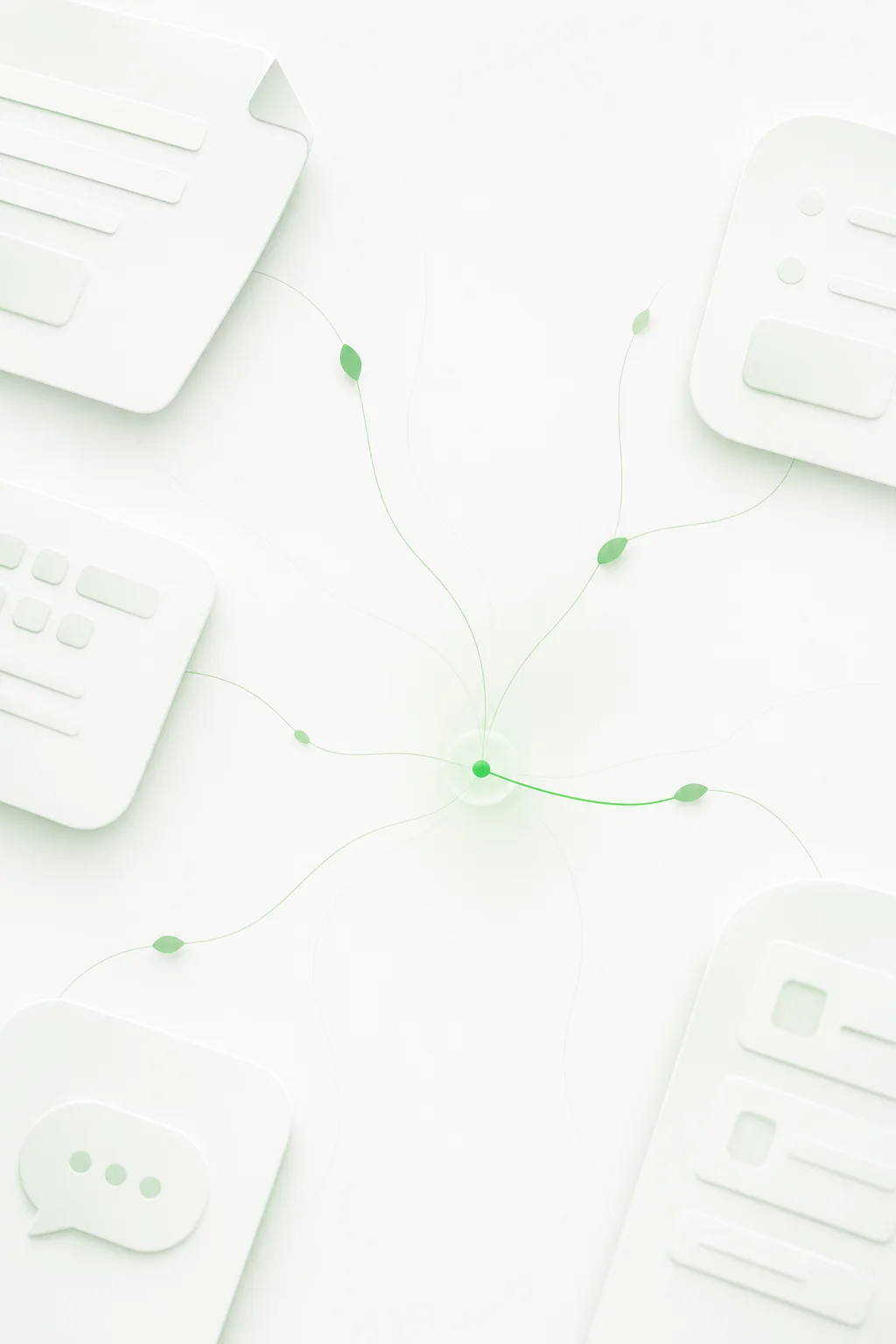 Scattered sources connecting into one place